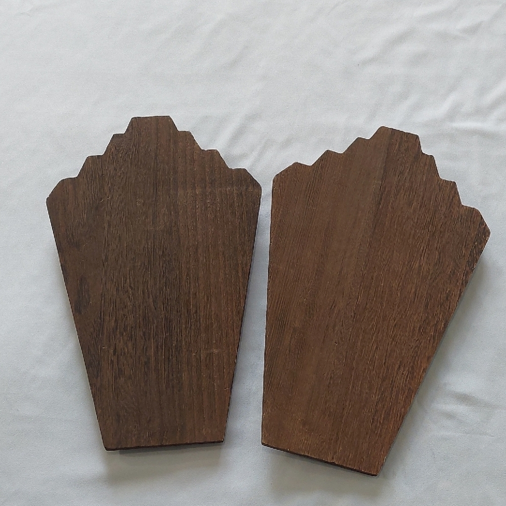 Rustic Wooden Fan-Shaped Decor Set